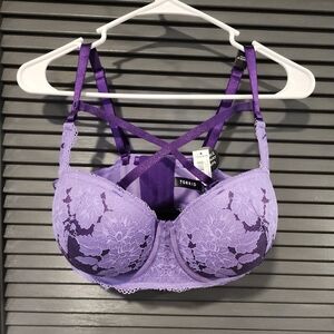 Torrid Purple Lace Strappy Bra